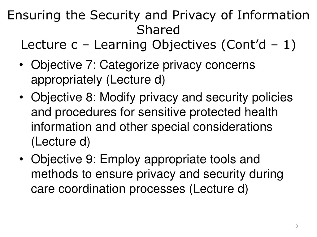 ensuring the security and privacy of information 1
