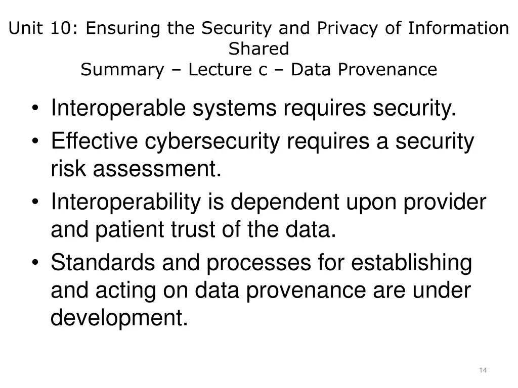 unit 10 ensuring the security and privacy