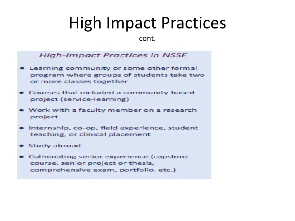 high impact practices cont 1