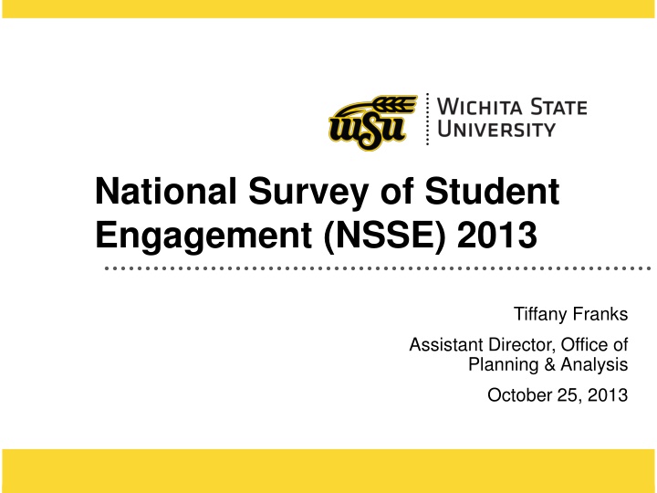 national survey of student engagement nsse 2013