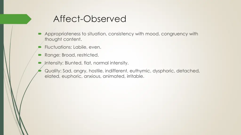 affect observed
