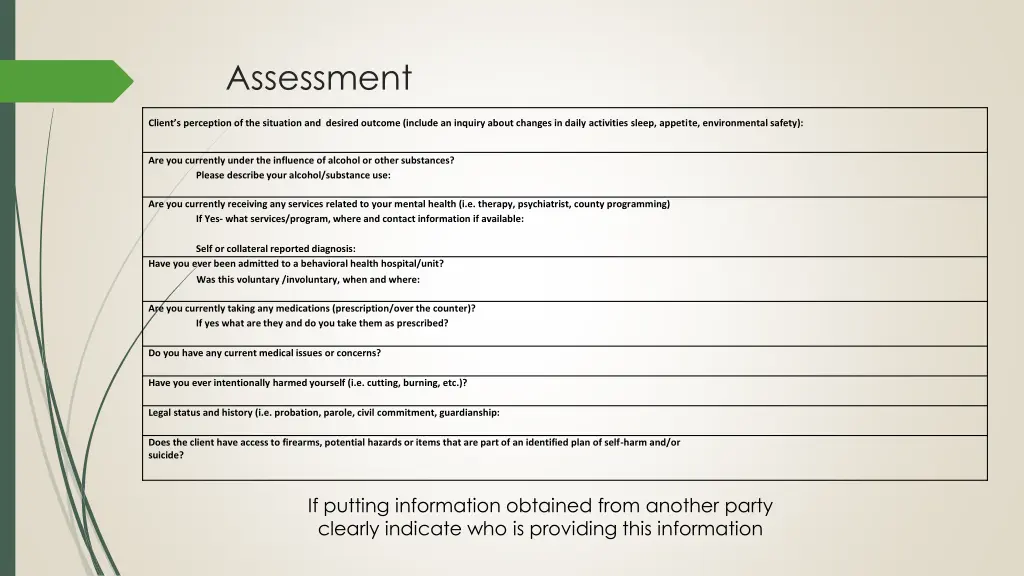 assessment
