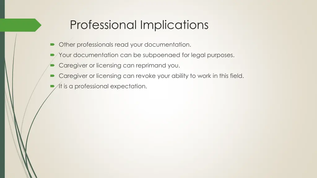 professional implications