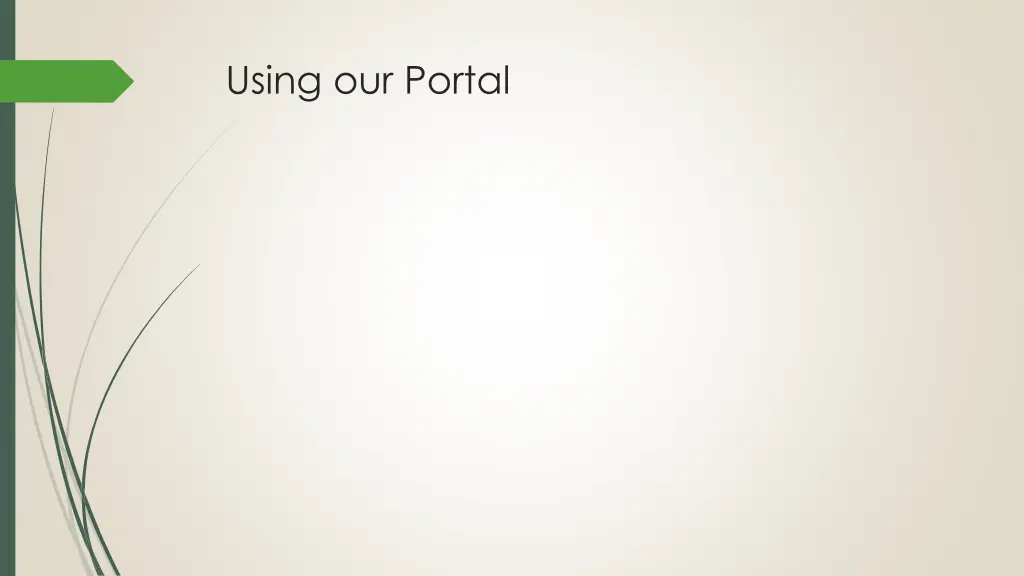 using our portal