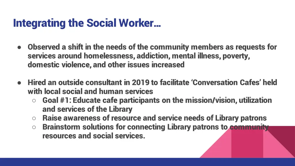 integrating the social worker