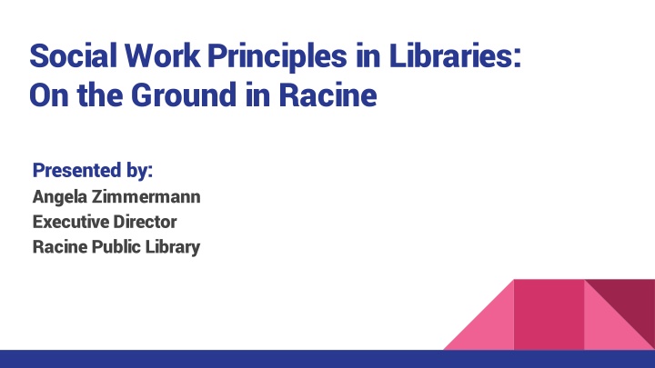 social work principles in libraries on the ground