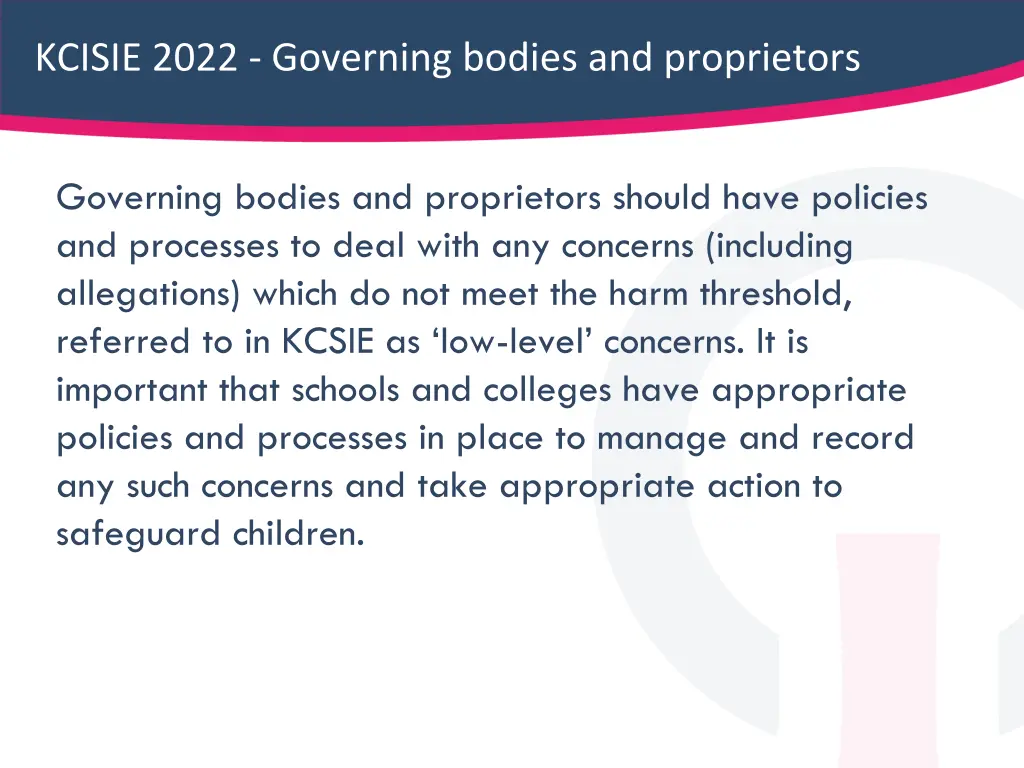 kcisie 2022 governing bodies and proprietors