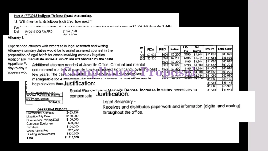compliance proposal