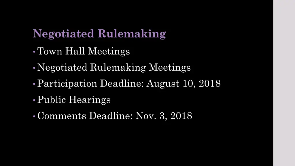 negotiated rulemaking