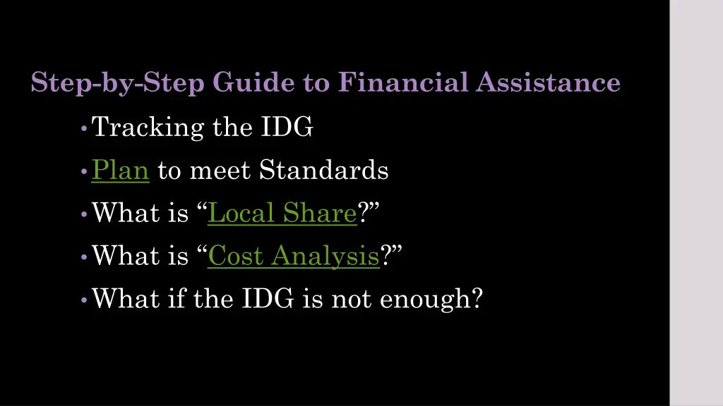 step by step guide to financial assistance