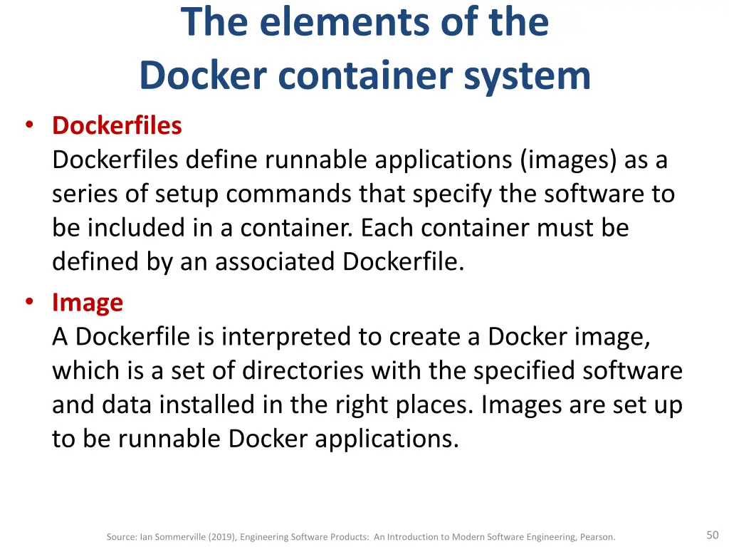 the elements of the docker container system 1