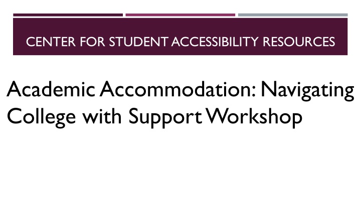 center for student accessibility resources
