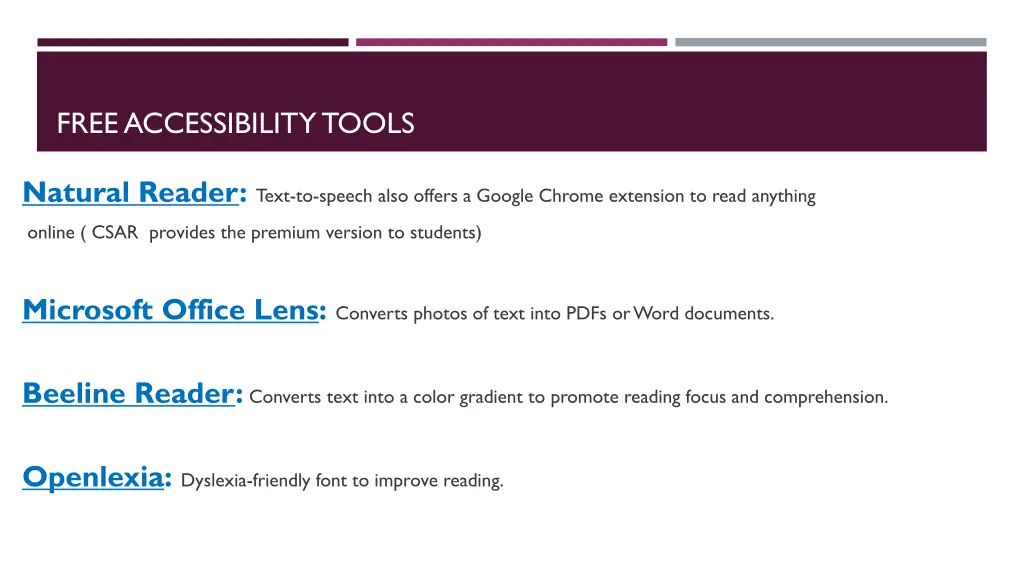 free accessibility tools