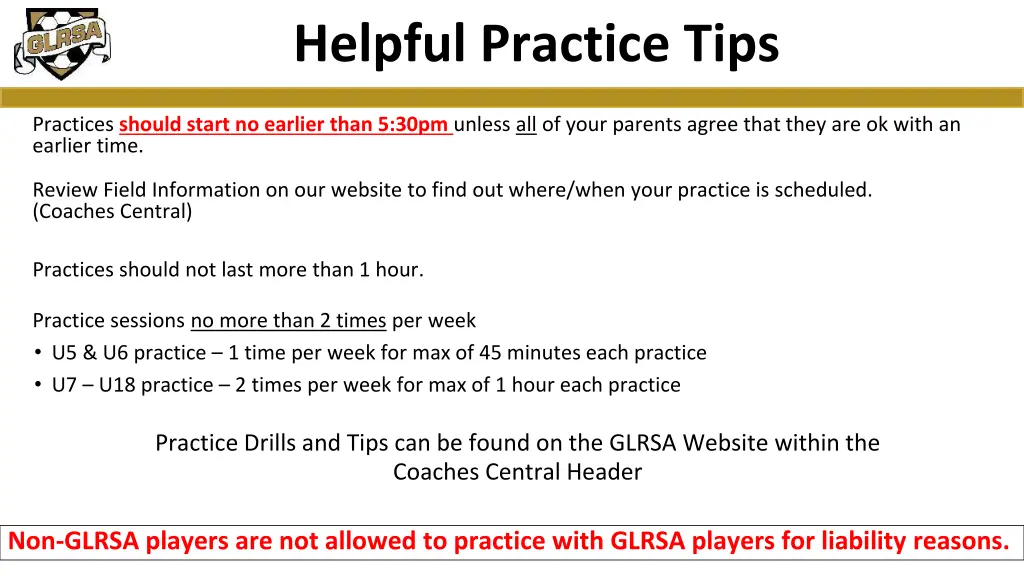 helpful practice tips