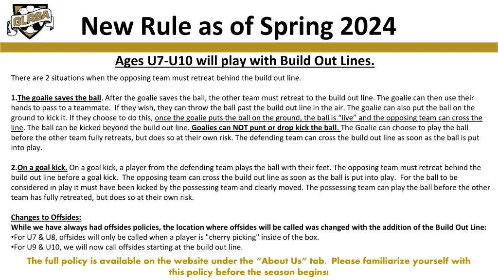 new rule as of spring 2024