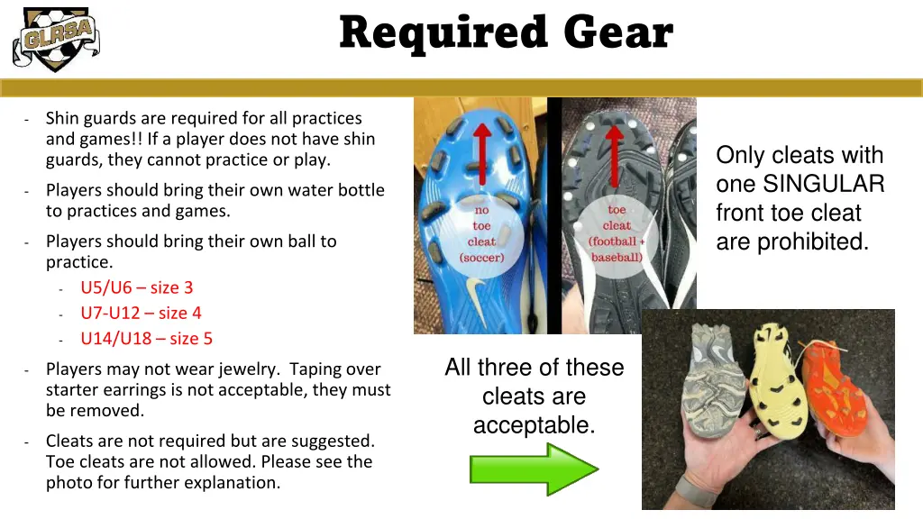 required gear