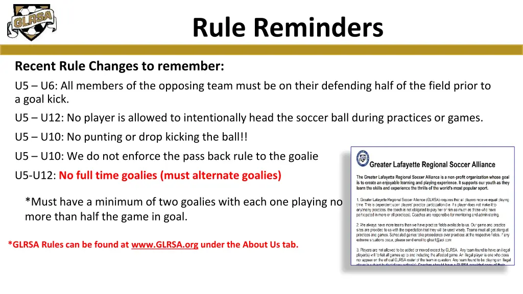 rule reminders