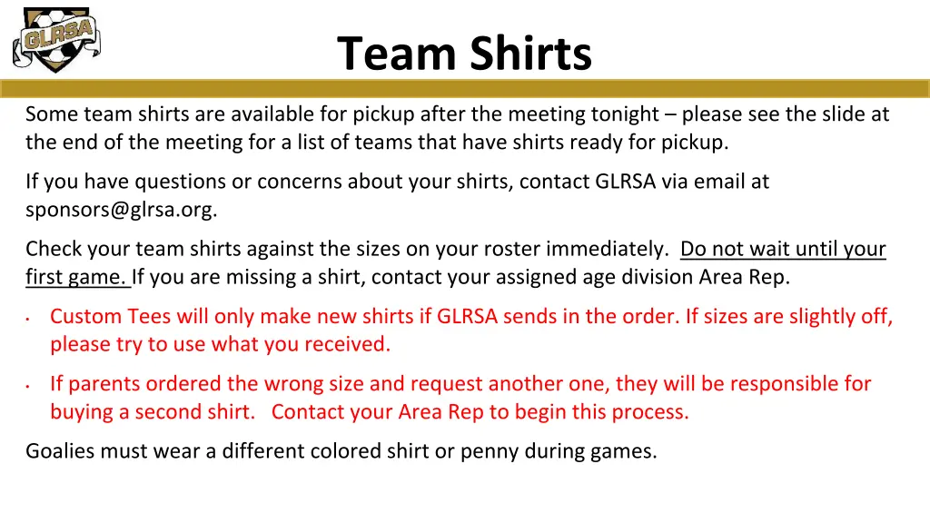 team shirts