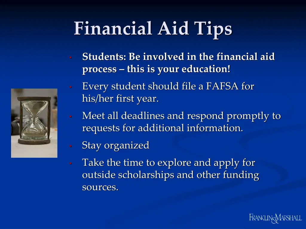 financial aid tips