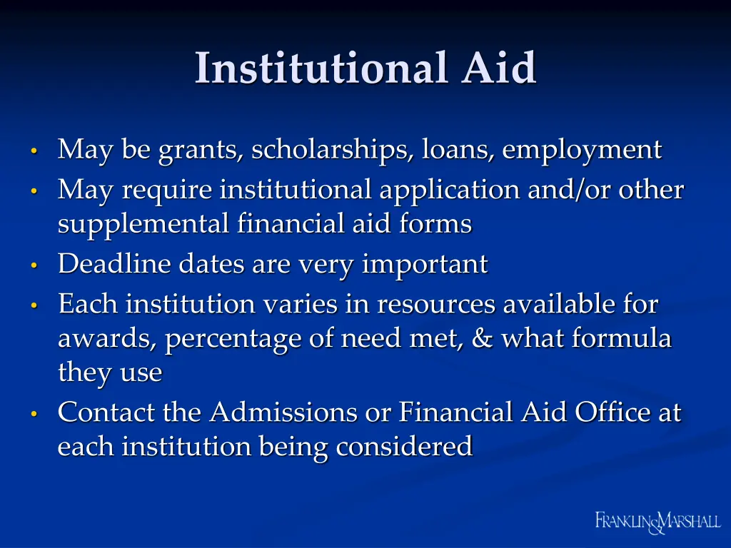 institutional aid