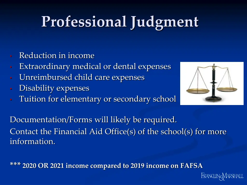 professional judgment