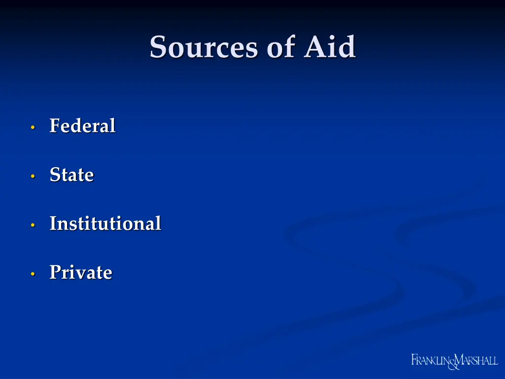 sources of aid
