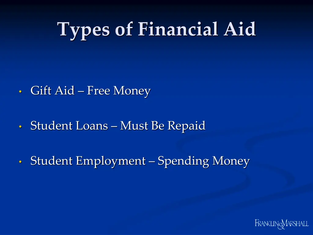types of financial aid