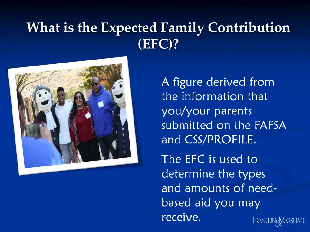 what is the expected family contribution efc