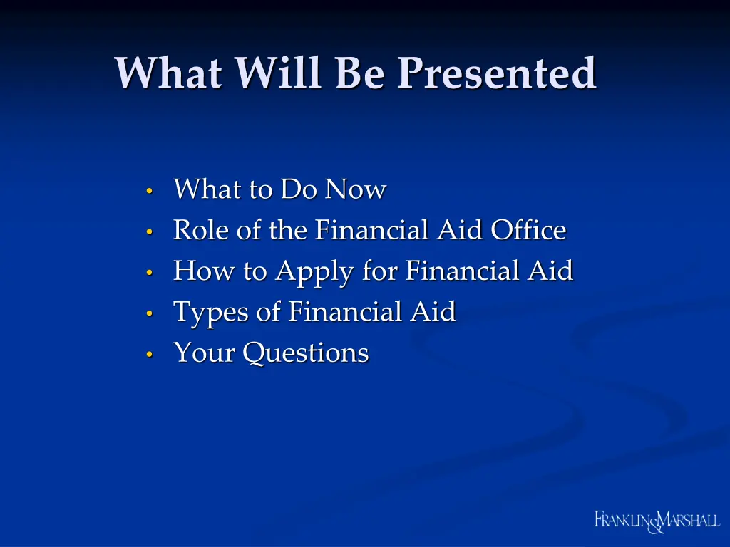 what will be presented