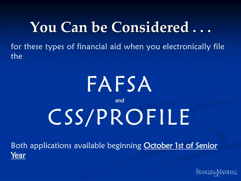you can be considered