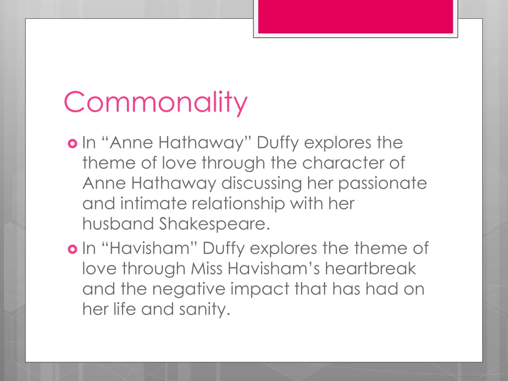 commonality