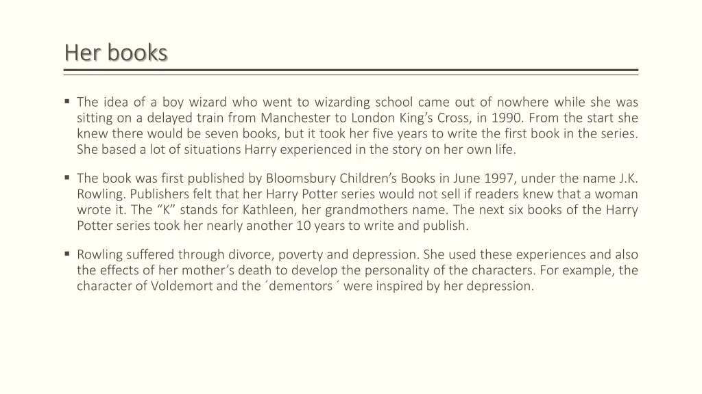 her books