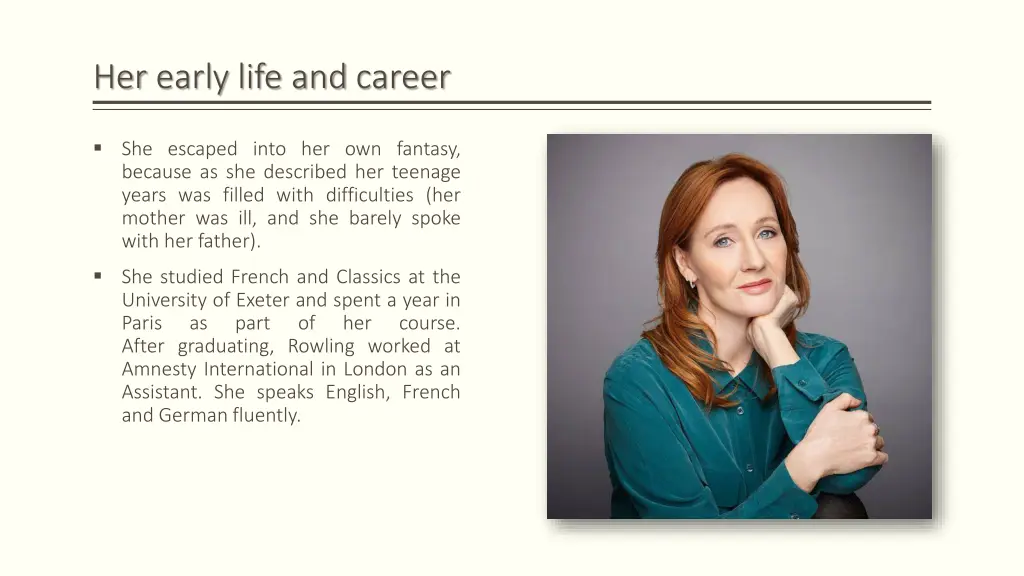 her early life and career