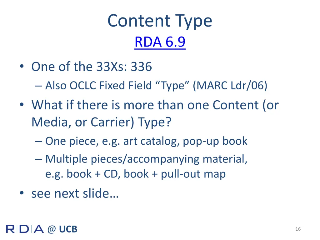 content type rda 6 9