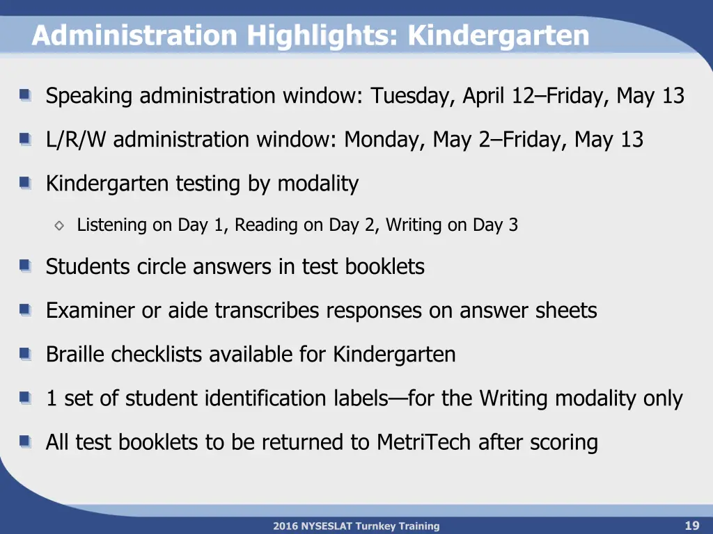 administration highlights kindergarten