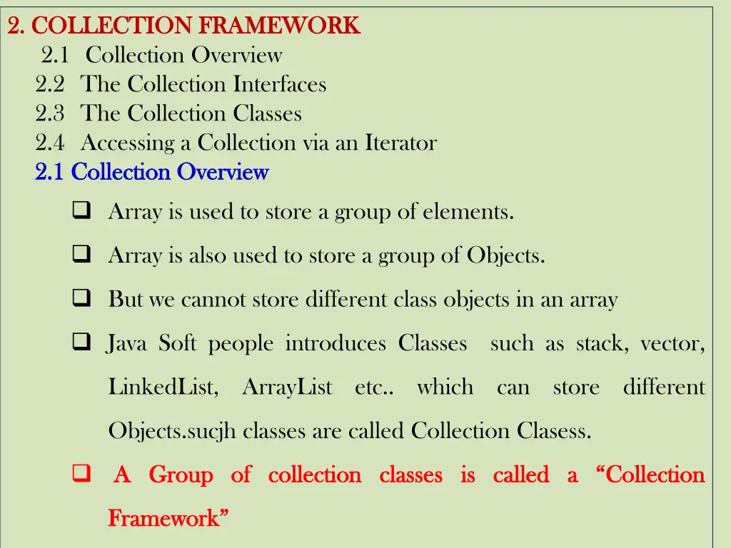 2 collection framework 2 collection framework