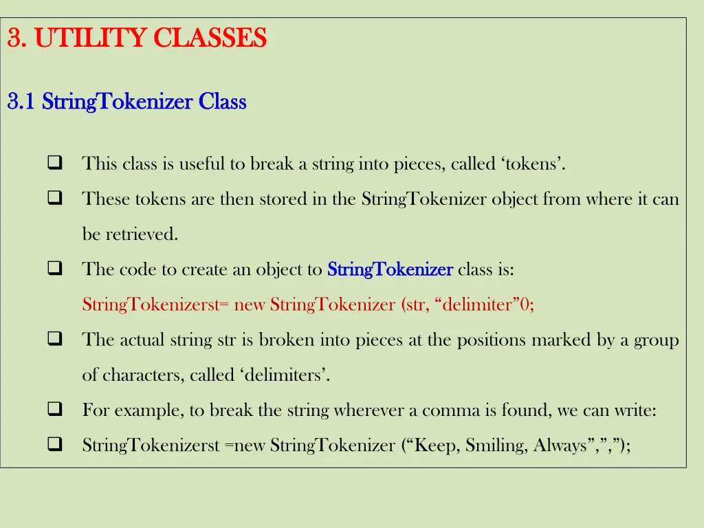 3 utility classes 3 utility classes