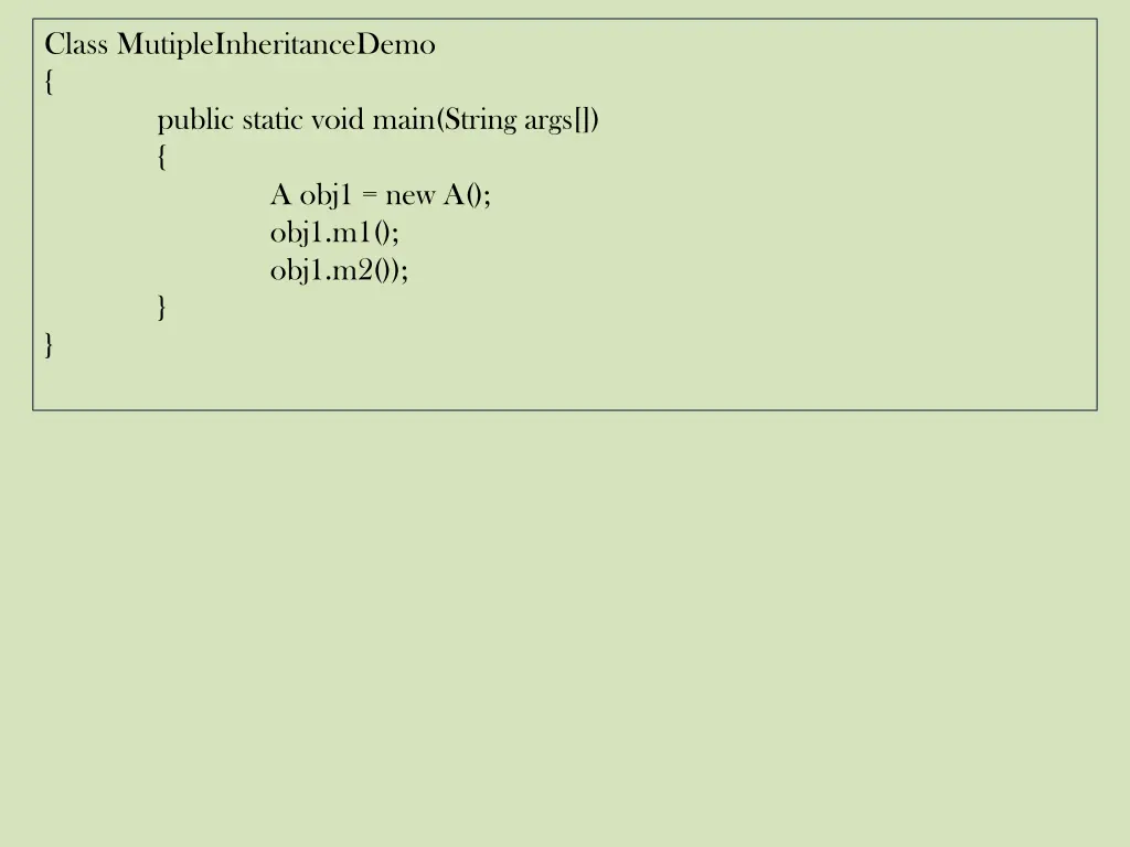 class mutipleinheritancedemo public static void