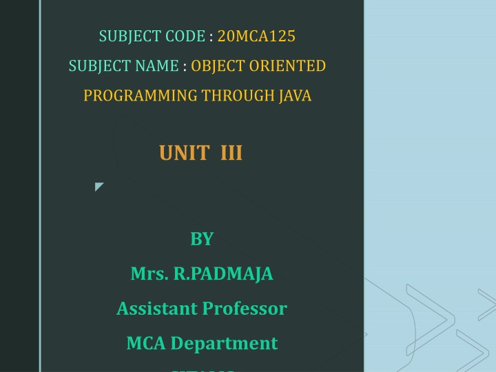 subject code 20mca125