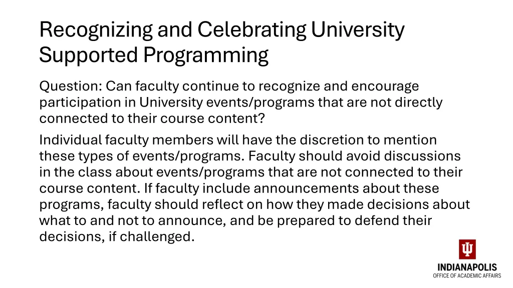 recognizing and celebrating university supported
