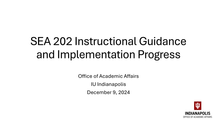 sea 202 instructional guidance and implementation
