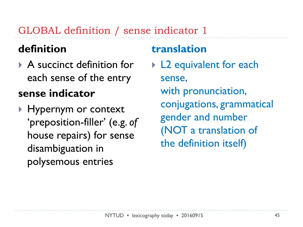 global definition sense indicator 1