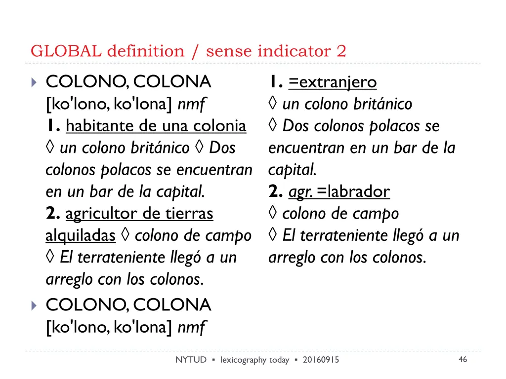 global definition sense indicator 2