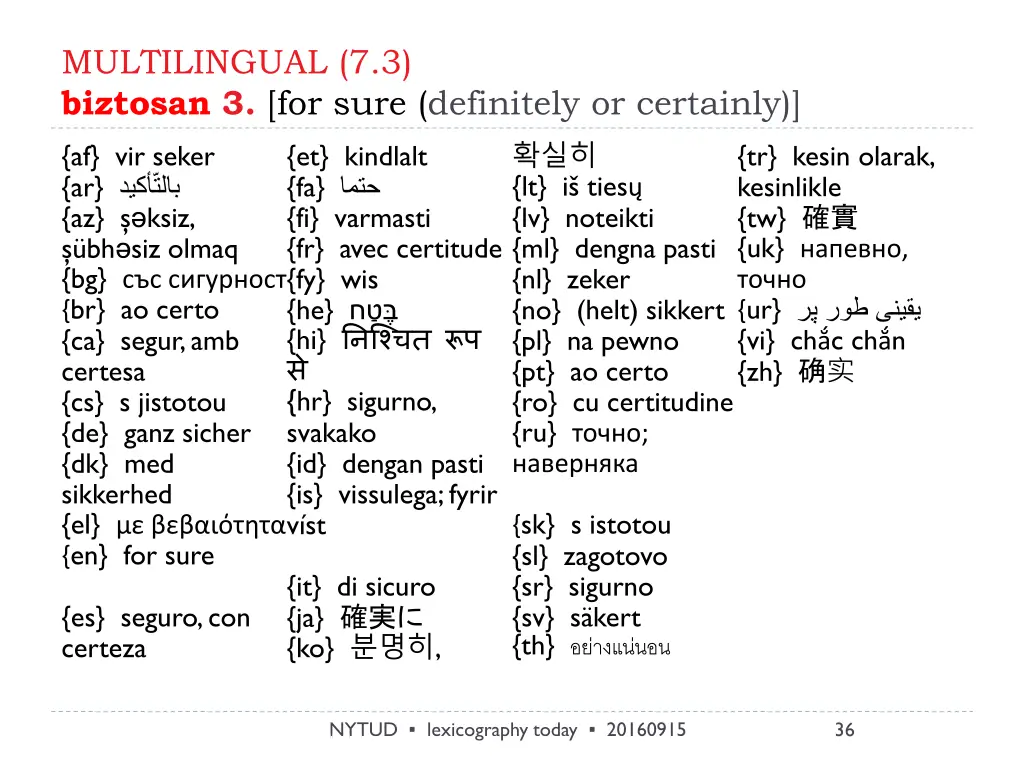 multilingual 7 3 biztosan 3 for sure definitely