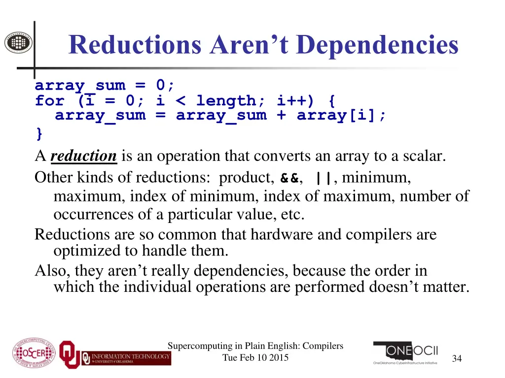reductions aren t dependencies 1
