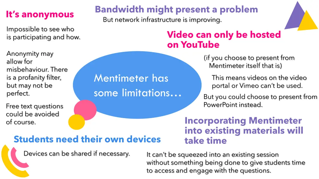 bandwidth might present a problem but network