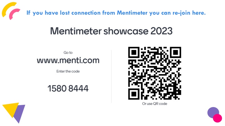 if you have lost connection from mentimeter