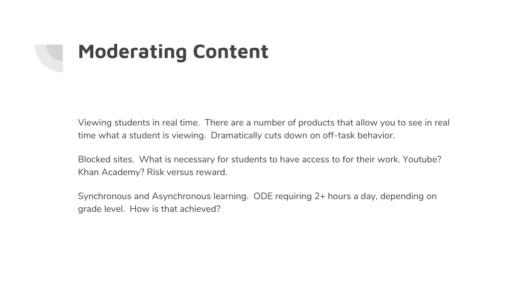 moderating content