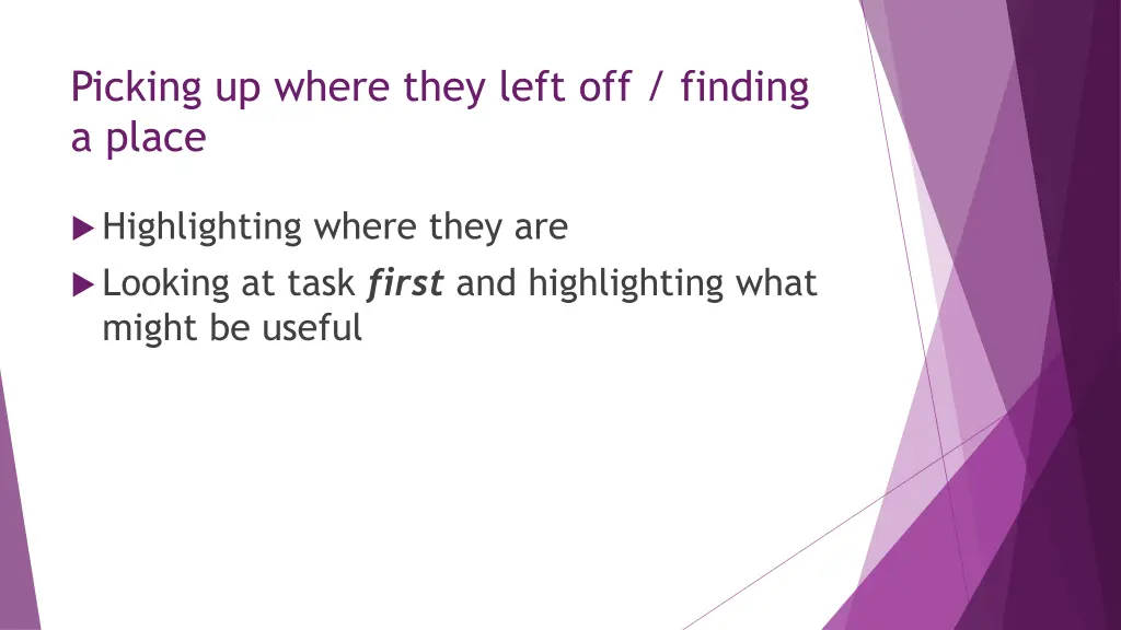 picking up where they left off finding a place