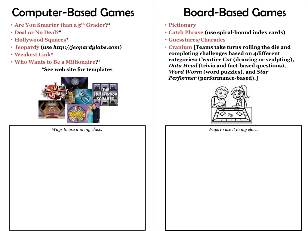 computer based games